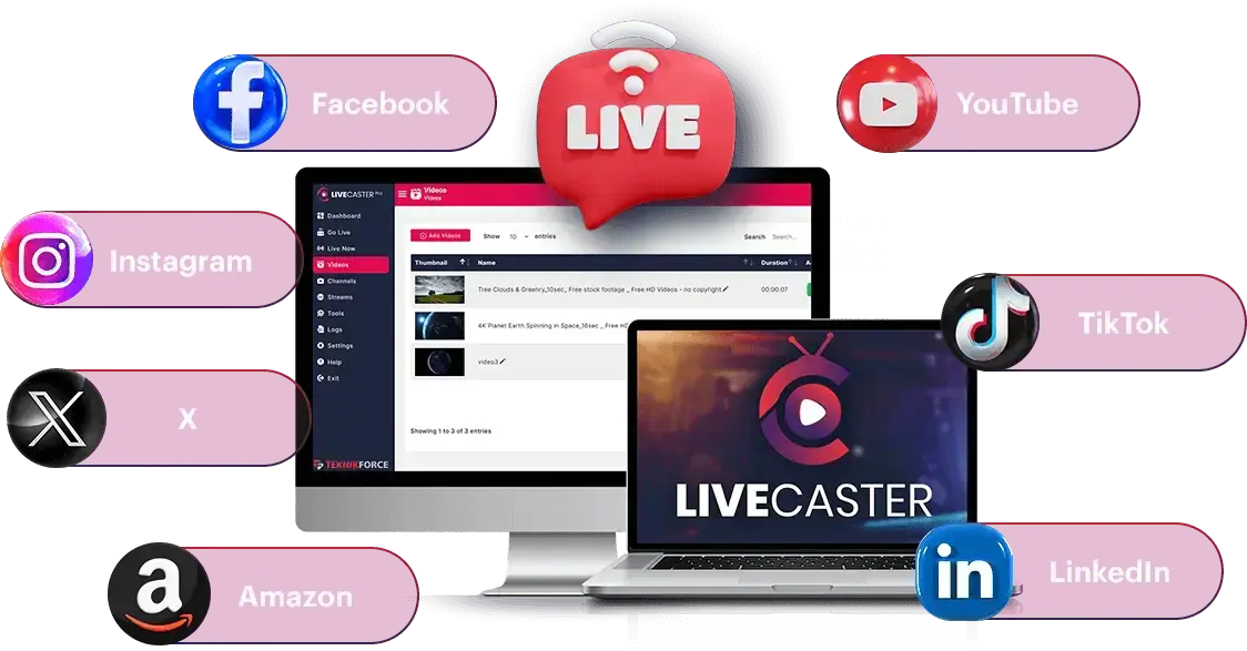 How to schedule live videos using Livecaster 24x7